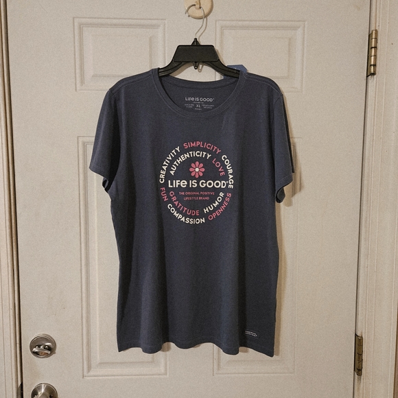 Life Is Good Tops - Life is Good Blue Graphic T-Shirt